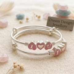 Sweet Sentiments: Dream Design "I Love You" Kids' Bangles
