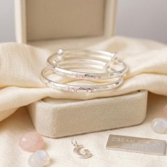 Timeless Affection: Dream Design "Love" Kids' Adjustable Bangles