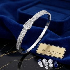 The Sterling Pavé Buckle Bracelet