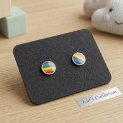 The Rainbow Bright Circular Studs