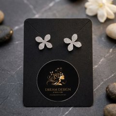 925 Sterling Silver Pavé Butterfly Stud Earrings