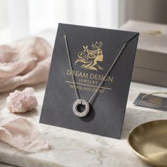 925 Sterling Silver Interlocking T Circle Pendant Chain
