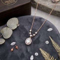 Vintage Romance: The Oval Halo Pendant and Chain