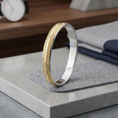 The Aurelia Two-Tone Silver & Gold Kada
