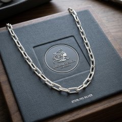 Classic Paperclip: Sterling Silver Link Chain Necklace