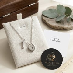Unlock My Heart Sterling Silver Lock and Key Charm Necklace