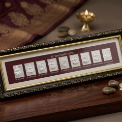 Auspicious 999 Silver Ashtalakshmi & Yantra Entrance Frame
