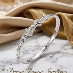 925 Silver Radiant Bow Bracelet