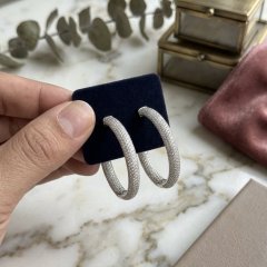 925 Silver Brilliant Micro-Pave Hoop Earrings