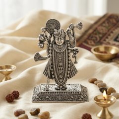 925 Silver Antique-Finish Lord Shreenathji Idol
