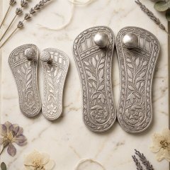 925 Silver Antique-Finish Divine Charan Padukas