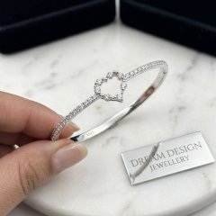 The Amara Heart Pavé Bangle