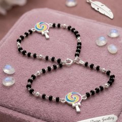 Kids 925 Sterling Silver Lollipop Najaria Bracelet