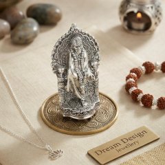 Divine Blessings: Handcrafted 925 Sterling Silver Saibaba Murti