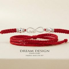 Infinite Love: 925 Sterling Silver Infinity & Stars Rakhi