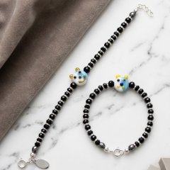 The 'Joyful Faces' Asymmetrical Nazariya Bracelet Set