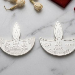 Divine Prosperity: 20g 999 Fine Silver Diya Coin