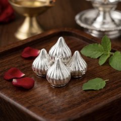 Pyramid Pure Silver Modaks: Divine Offerings in Sterling Radiance