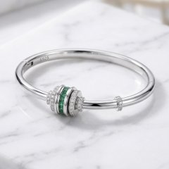 The Emerald Aura Bangle Bracelet
